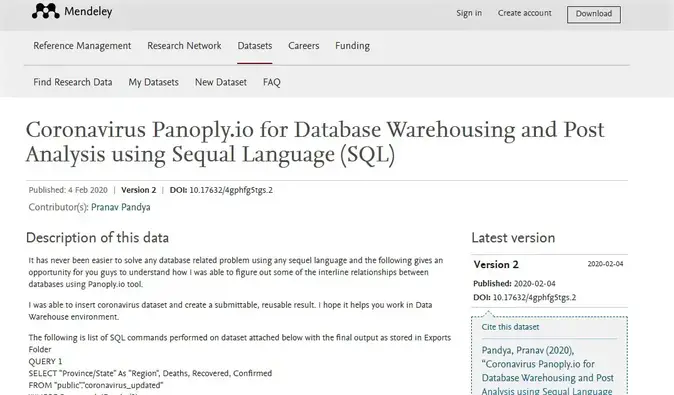 Téléchargement gratuit du jeu de données