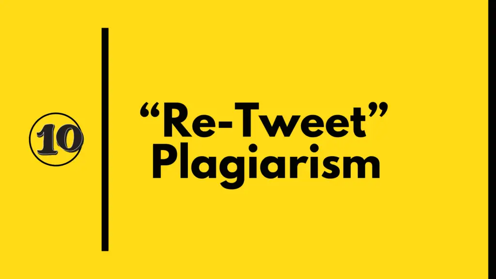 Re-tweet-plagiarism