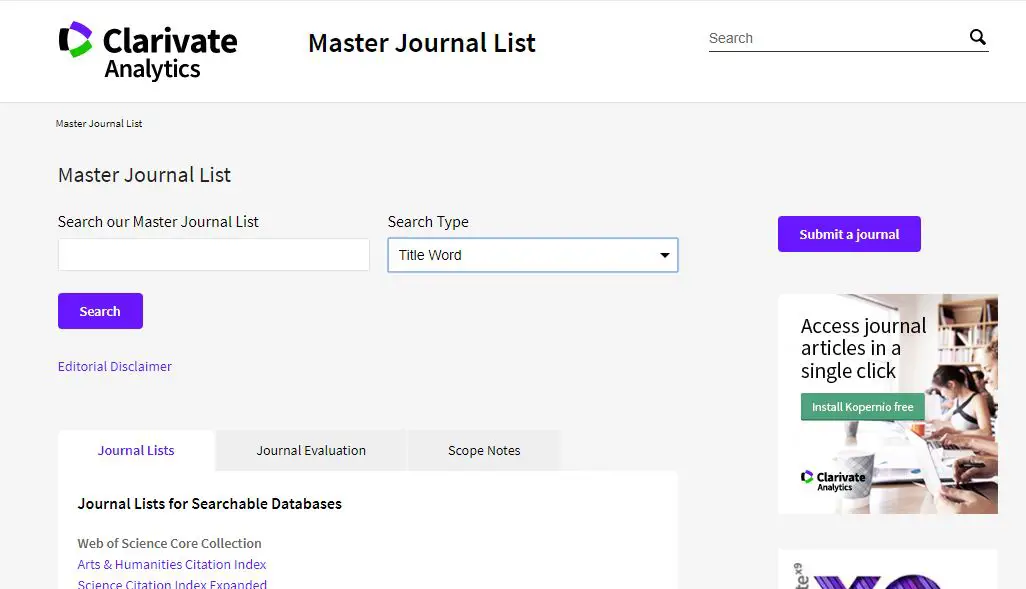 How to Identify SCI Indexed journals