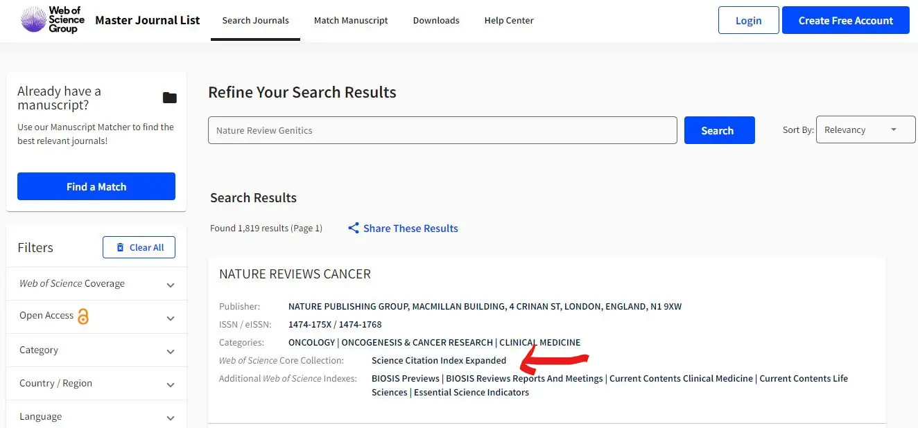 Whether you have given a Title word, full Journal name, or ISSN number in the search terms.