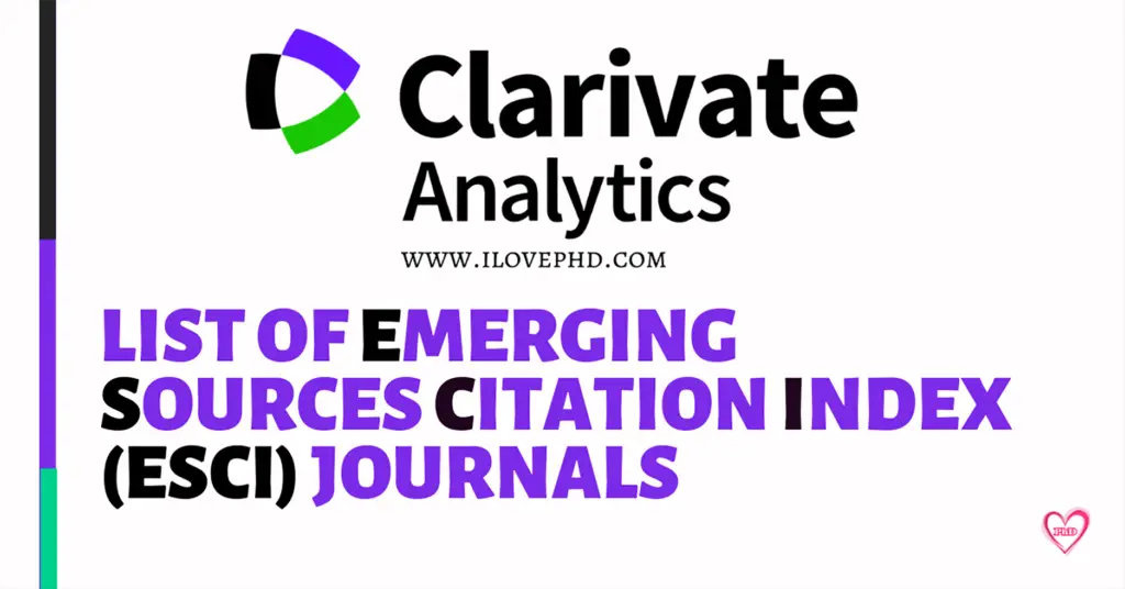 emerging sources citation index esci que es