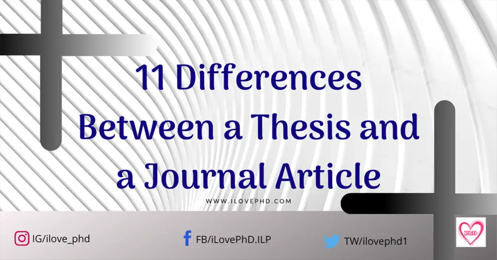 difference thesis and article
