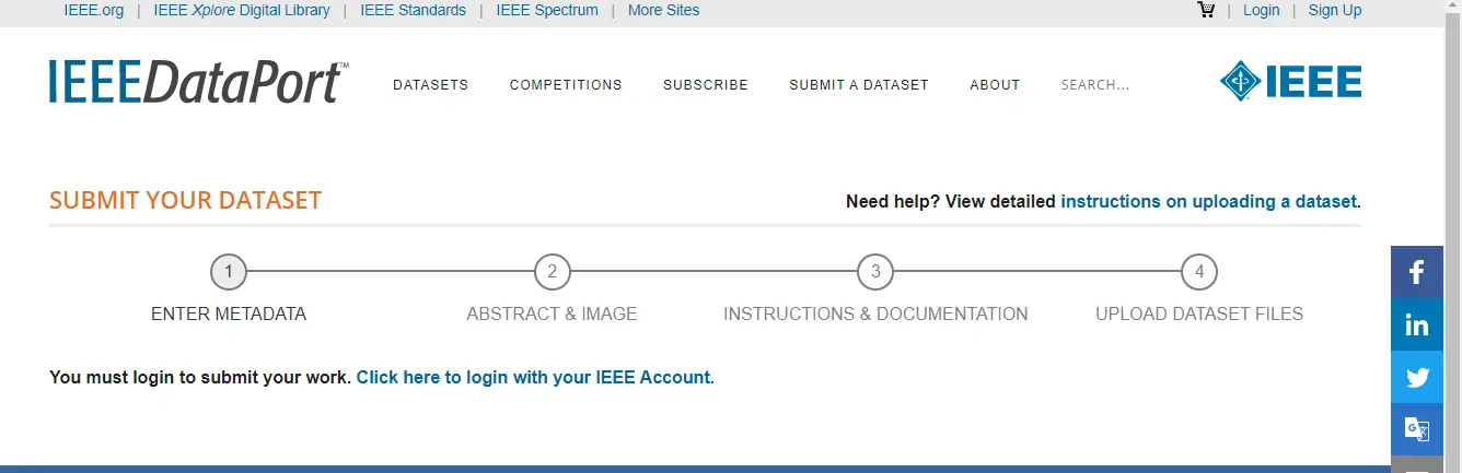 Submit IEEE datasets