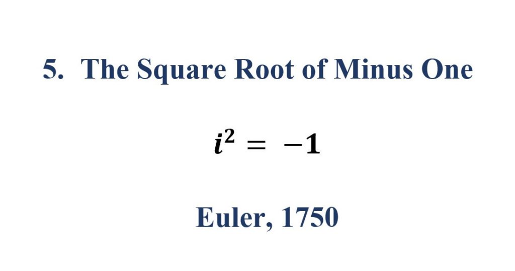 The-Square-Root-of-Minus-One equation