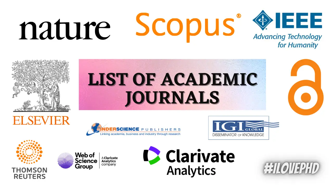 List of Journals - iLovePhD