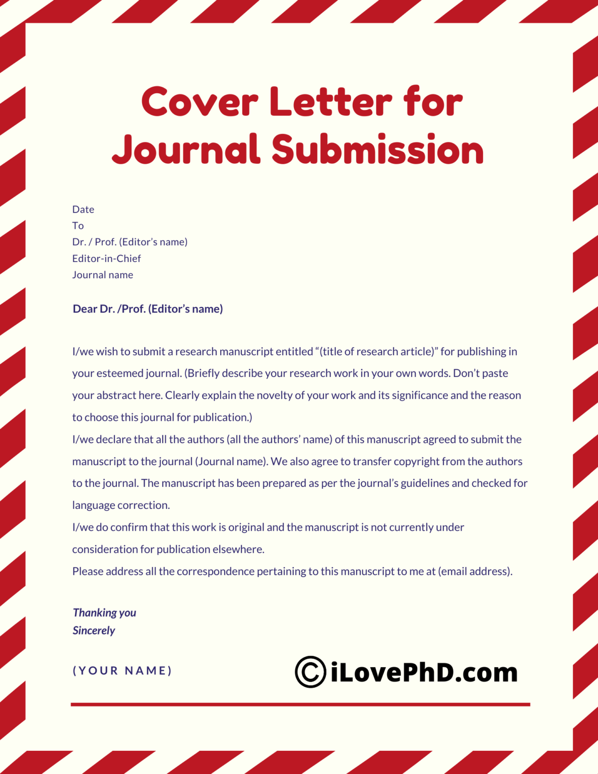 journal submission cover letter sample