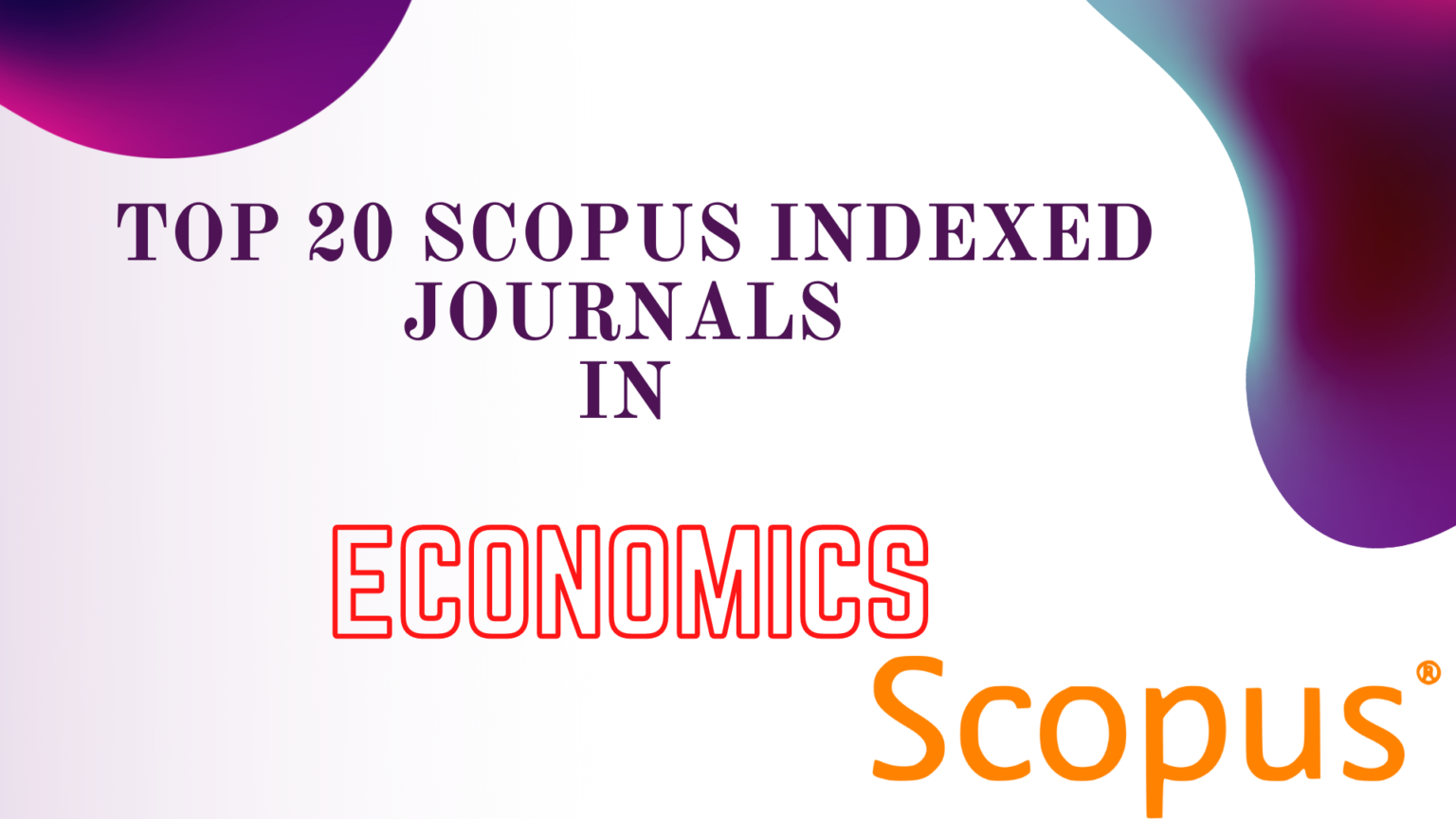 free scopus indexed journals in economics