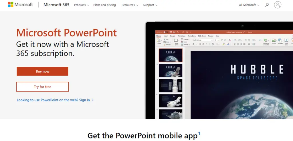 Microsoft PowerPoint Online