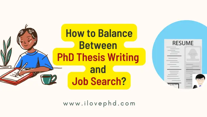 thesis writing vs job search