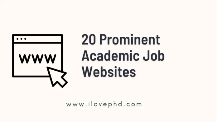 20 Prominent Academic Job Boards