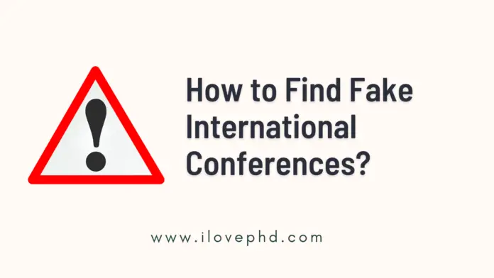 How to Find Fake International Conferences