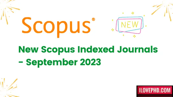Latest Scopus Indexed Journals