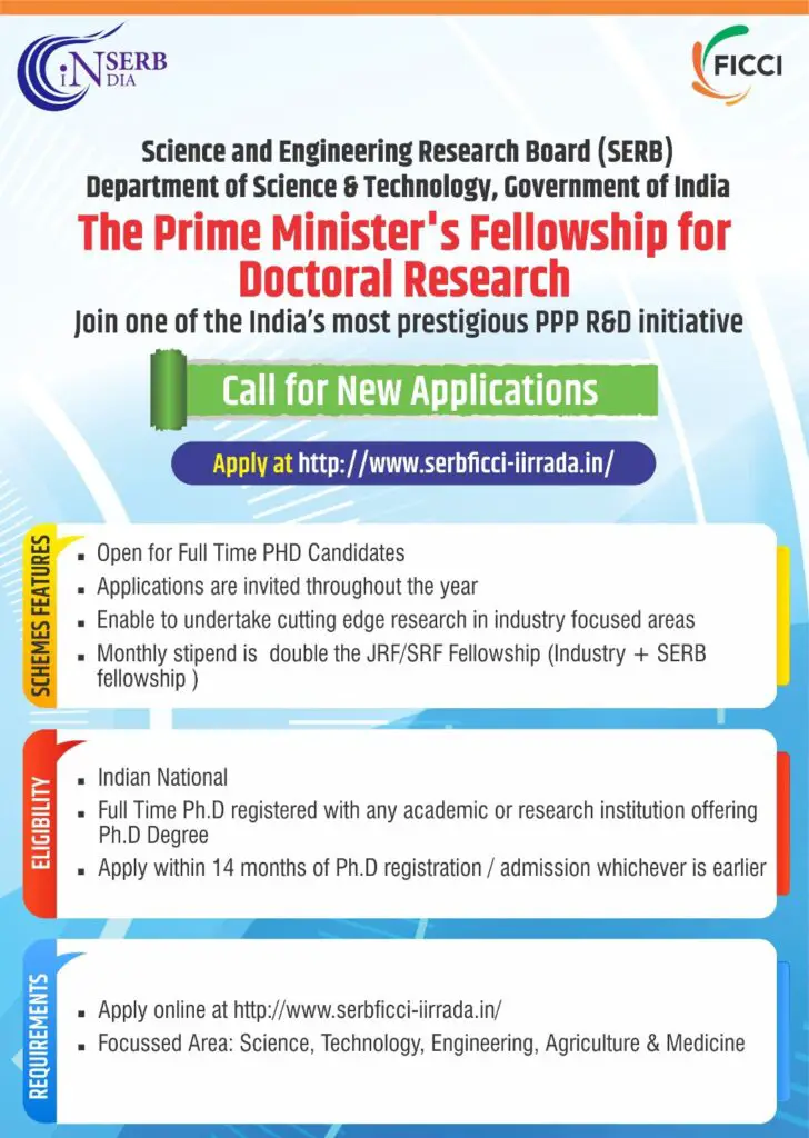 Prime Minister's Fellowship for Doctoral Research