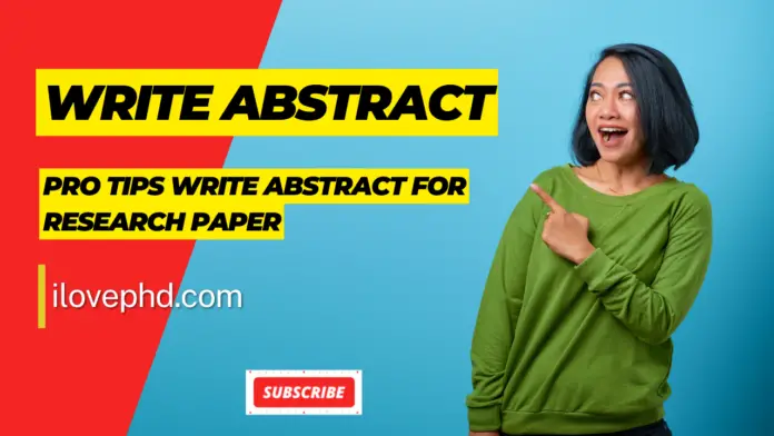 Write Abstract for Research Paper