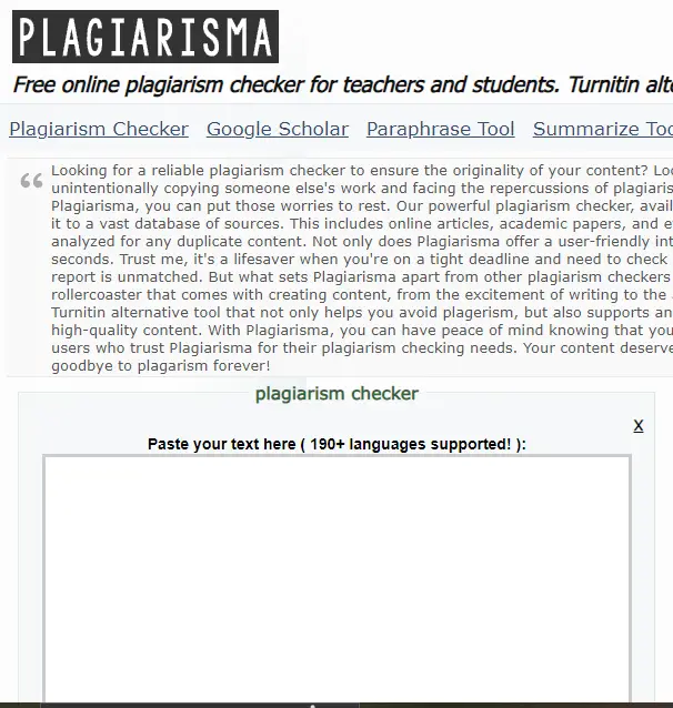 free plagiarism checker for thesis