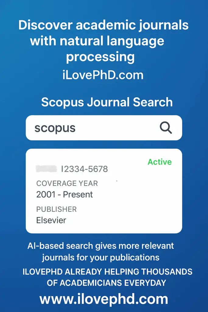 Scopus journal search